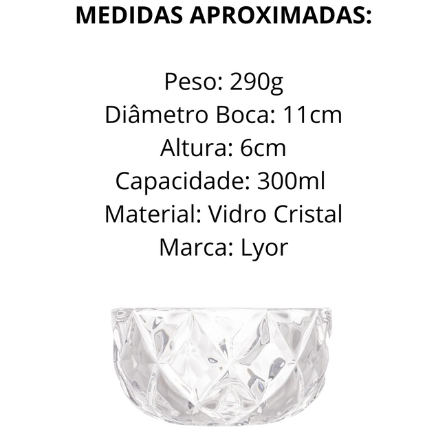 Tigela Bowl Diamond Vidro 300ml Main Image