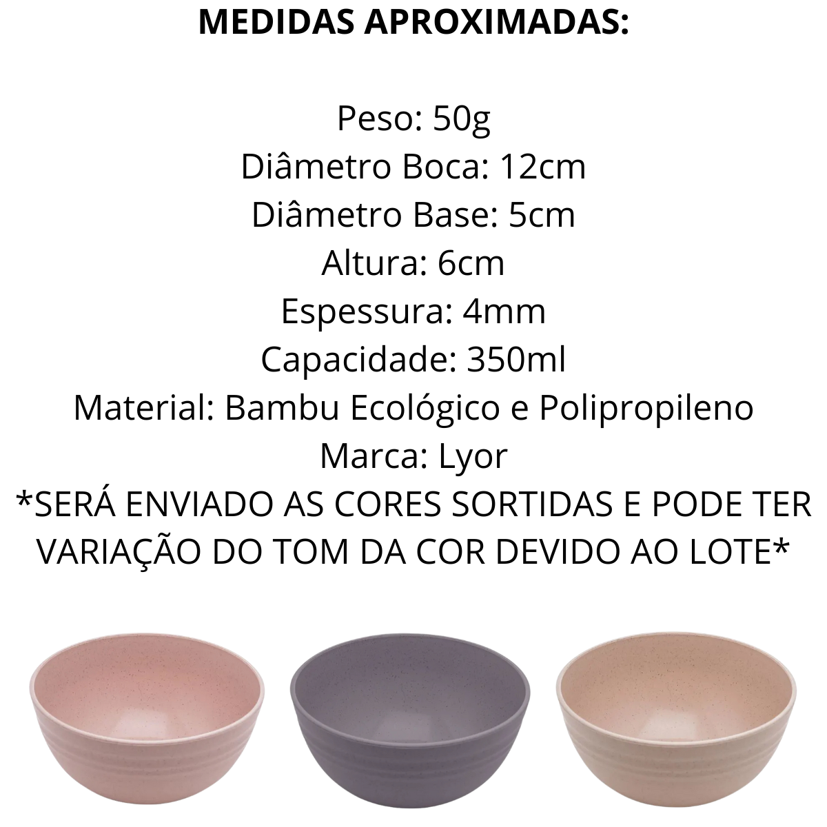 Tigela Bowl Bambu Lines 350ml Sortido - A Gourmet