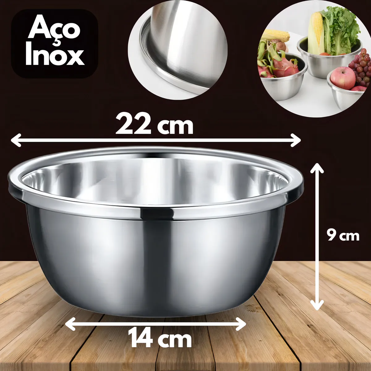 Bowl Europa Inox 22 Cm