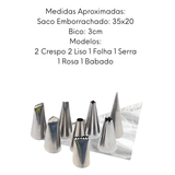 Saco Confeitar Emborrachado 8 Bicos