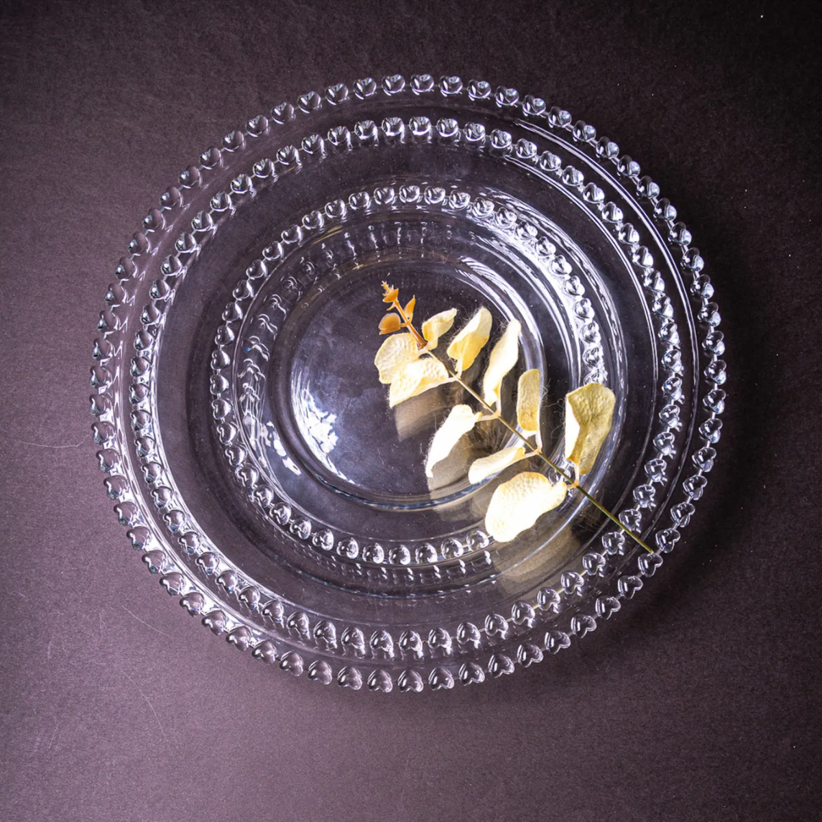 Sousplat cristal Coração Lyor 32 cm