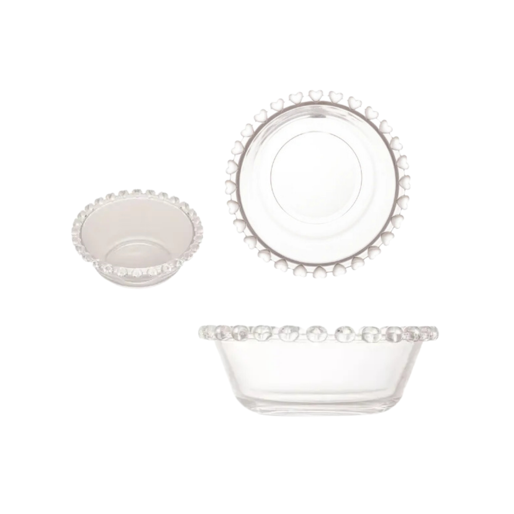 Tigela Bowl Raso borda 150ml Vidro - A Gourmet