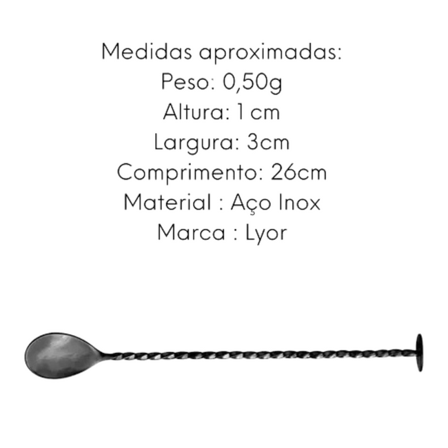 Colher Bailarina de Aço inox Black 26cm Main Image