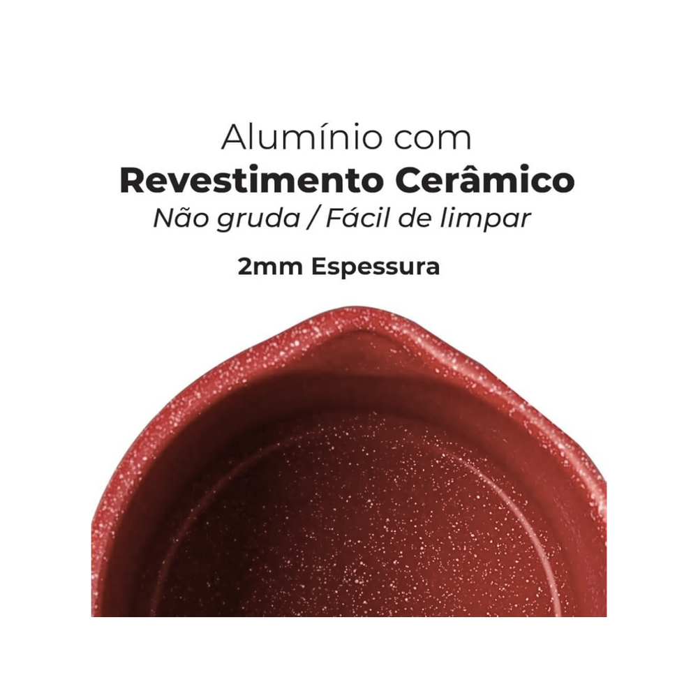 Leiteira de Alumínio de Indução Revestimento Cerâmico - A Gourmet