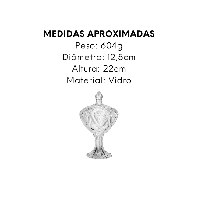 Potiche C/Pé Star Vidro Lyor Main Image