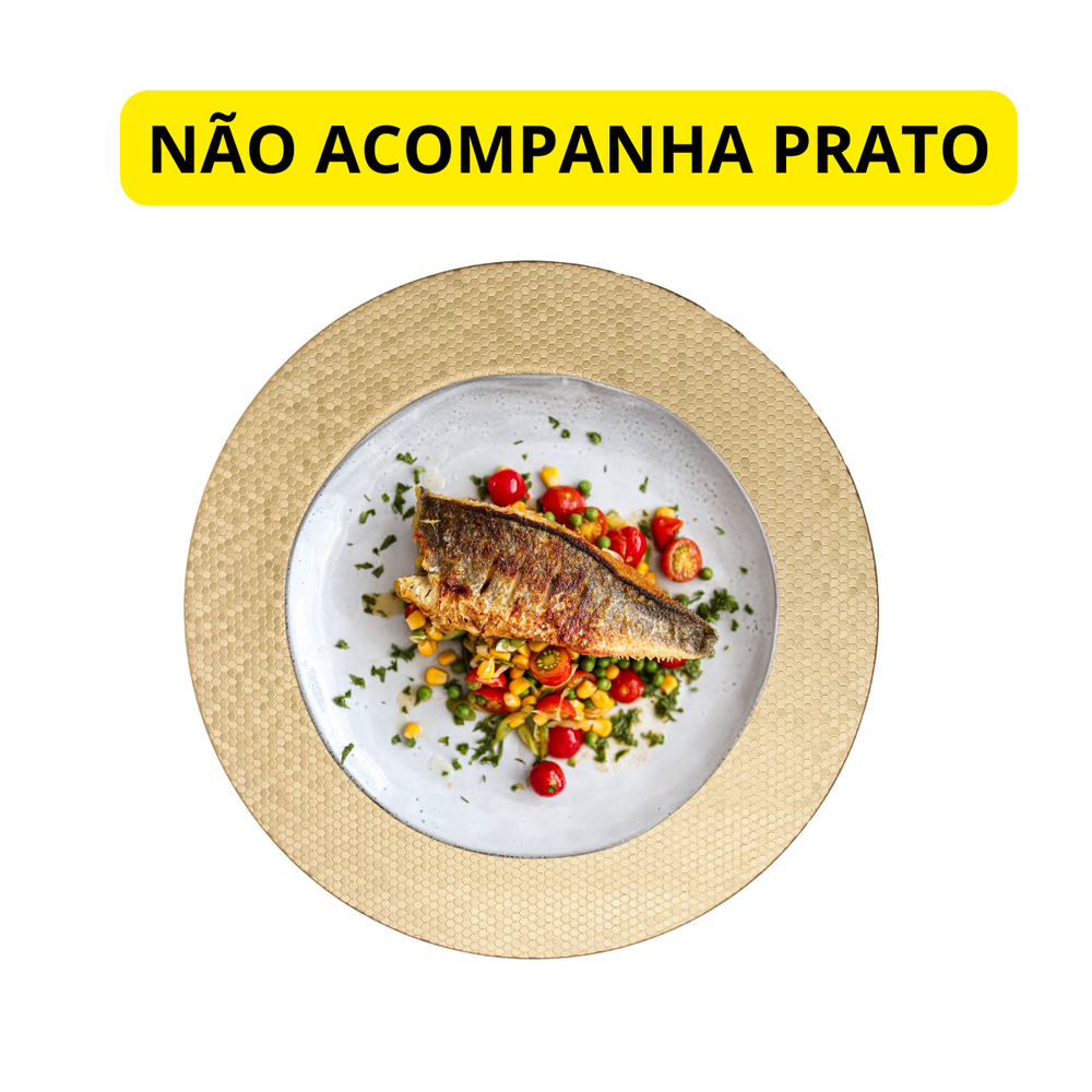 Sousplat Shine Dourado de Plástico - A Gourmet