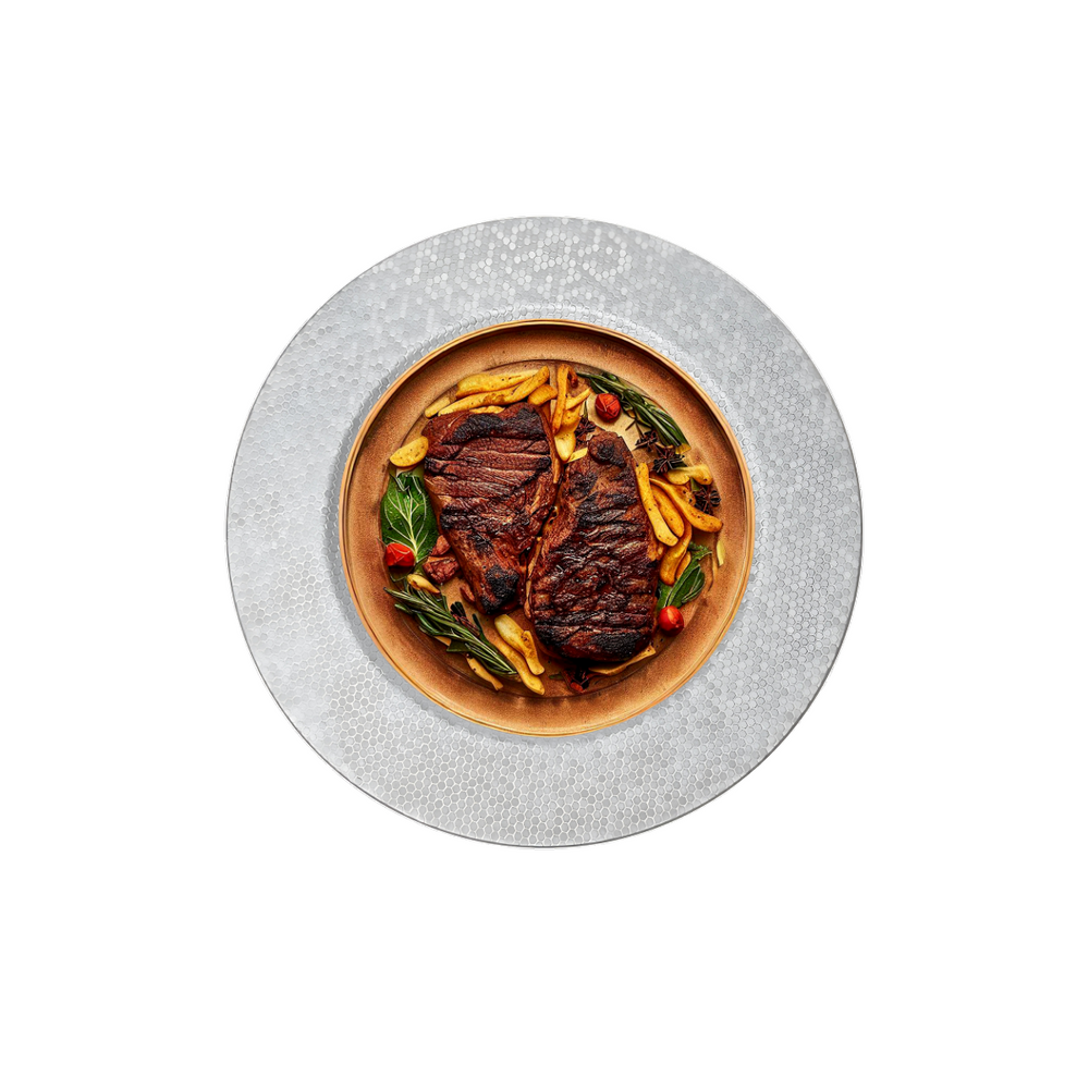 Sousplat Shine Prateado de Plastico - A Gourmet