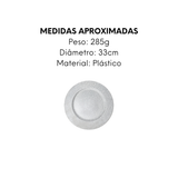 Sousplat Shine Prateado de Plastico - A Gourmet