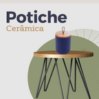 Potiche de Ceramica Com Tampa de Bambu Lyor