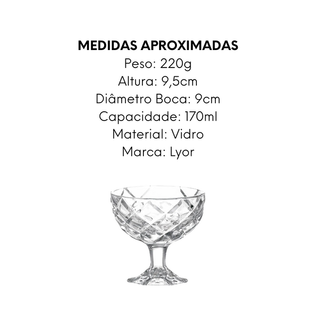 Taça Sobremesa Lyor de Vidro 170ml Main Image