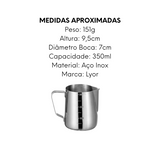 Leiteira de Aço inox 350ml