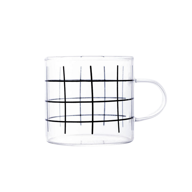 Caneca de Vidro Stripes 125ml Lyor Hover Image