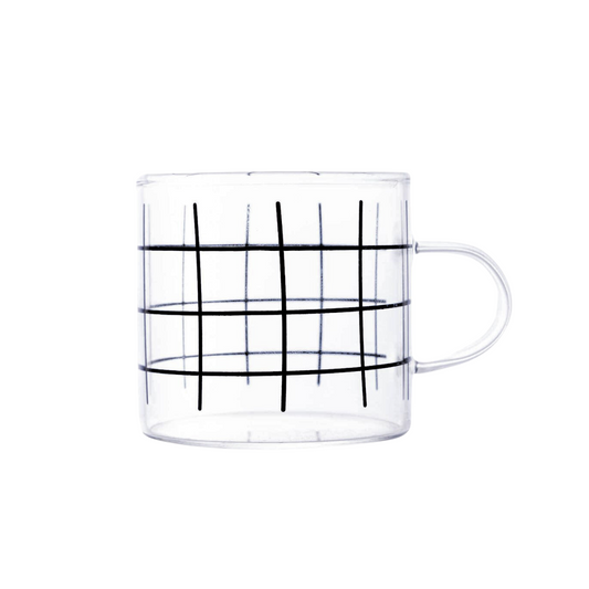 Caneca de Vidro Stripes 125ml