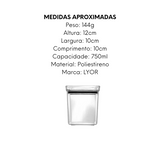 Pote Hermético Empilhavel 750ml - A Gourmet
