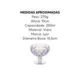 Taça de Vidro Para Sobremesa Diamond