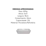 Refratario de Porcelana Linea 1,5L - A Gourmet