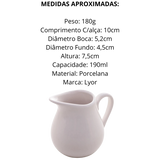 Leiteira de Porcelana 190ml - A Gourmet