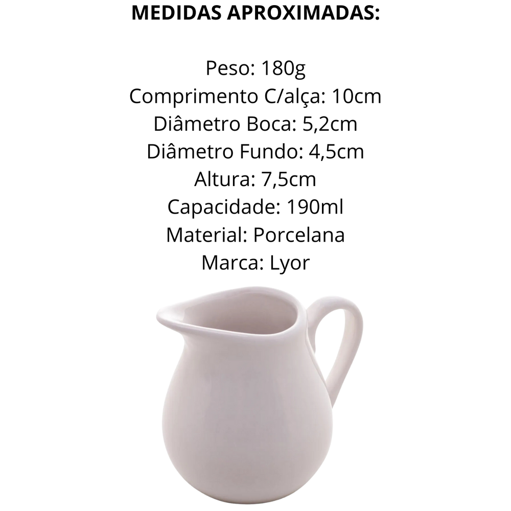 Leiteira de Porcelana 190ml - A Gourmet