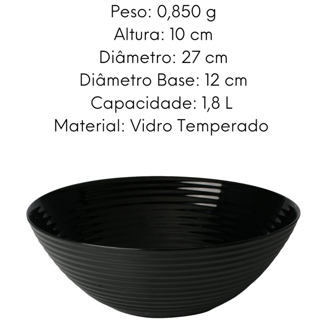 Tigela Bowl de Vidro Harena Black Main Image