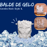 Balde Gelo Caveira Vidro 1L Lyor