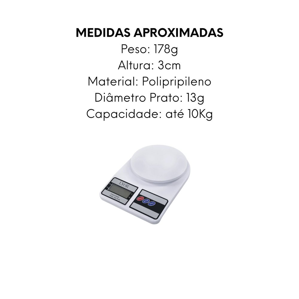 Balança Digital de Polipropileno 10kg - A Gourmet