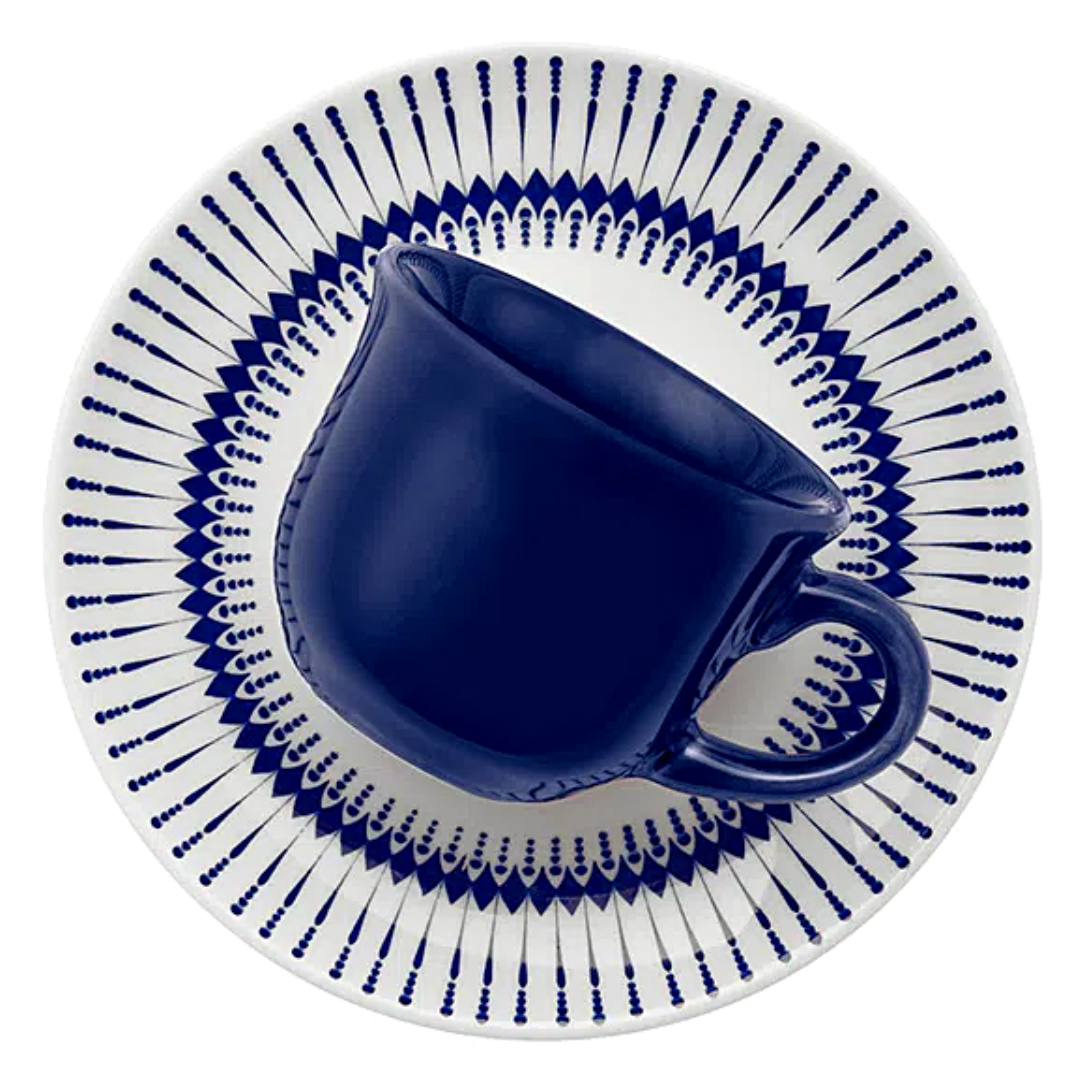 Xicara Café C/ Pires Colb Ceramica - A Gourmet