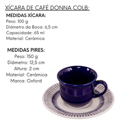 Xicara Café C/ Pires Colb Ceramica - A Gourmet