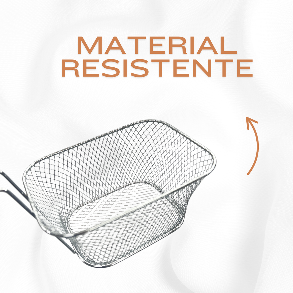 Cesto Servir Porção Metal Cromado - A Gourmet