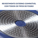 Frigideira Antiaderente Cerâmica 28cm Azul
