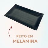 Mini travessa melamina preta