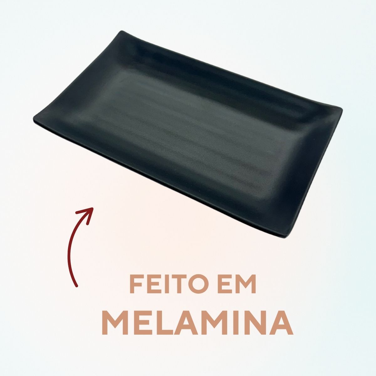 Mini travessa melamina preta
