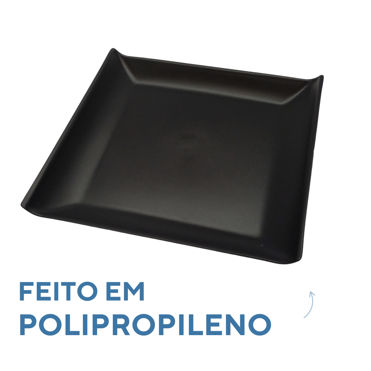 Prato Lanche Preto 16cm