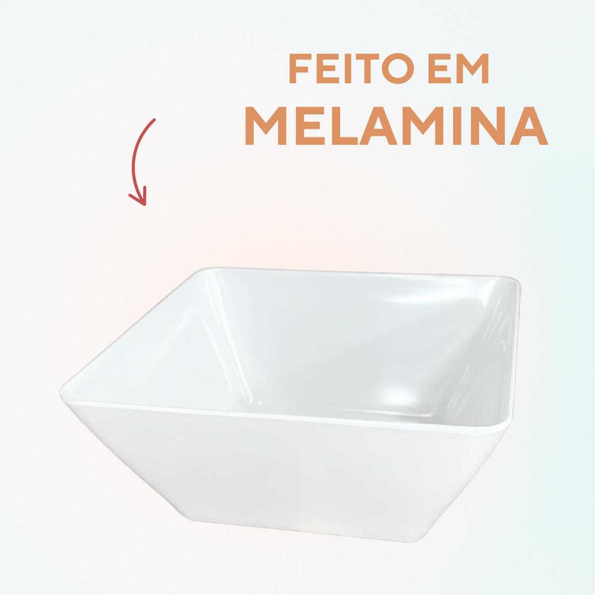 Travessa Quadrada Melamina Saladeira