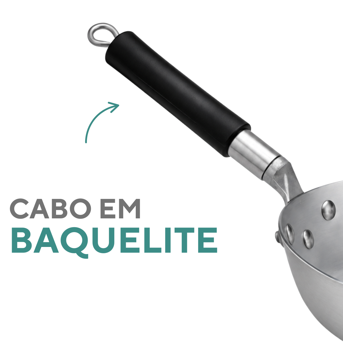 Frigideira Hotel Antiaderente Cabo Baquelite N26 – Alumínio