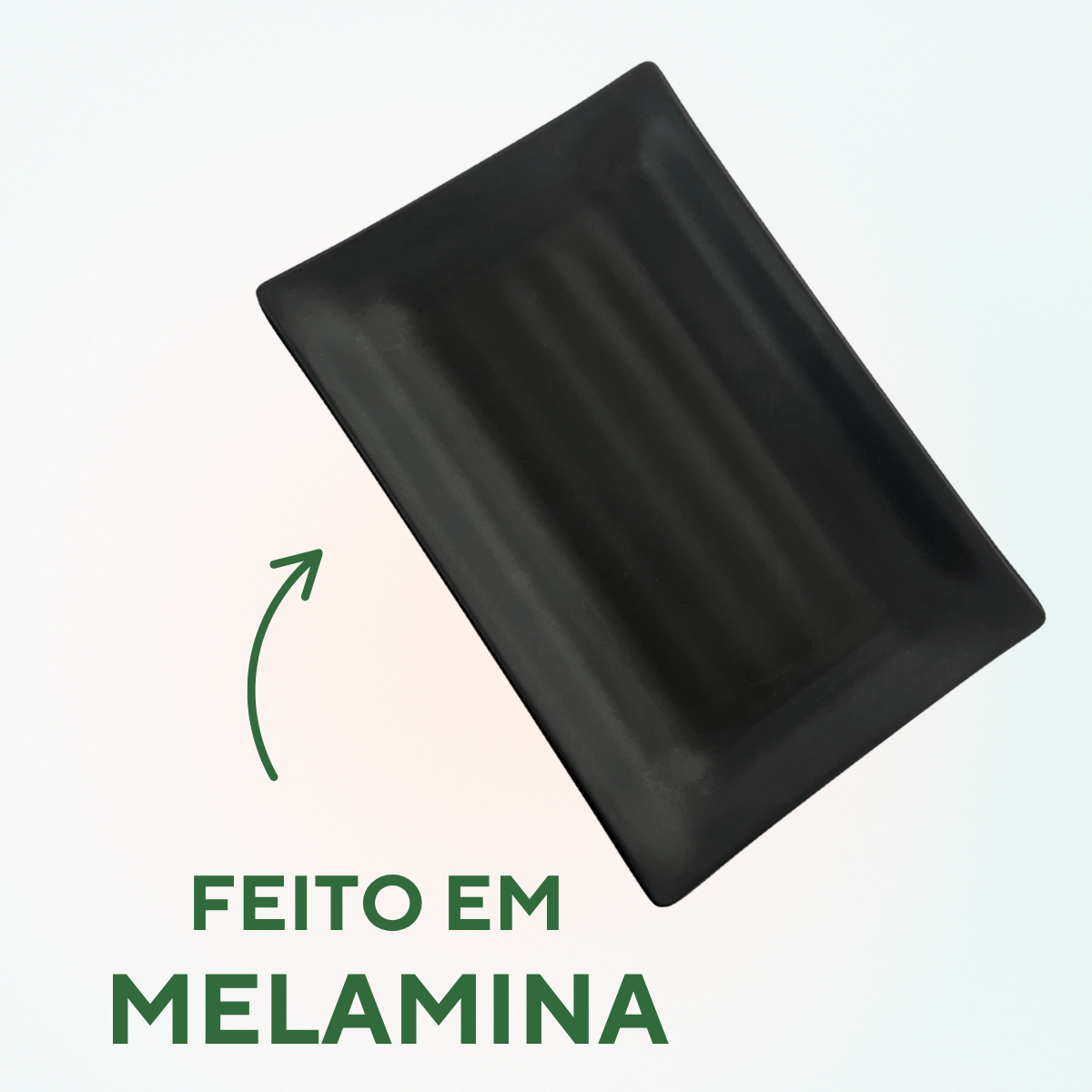 Travessa melamina preta