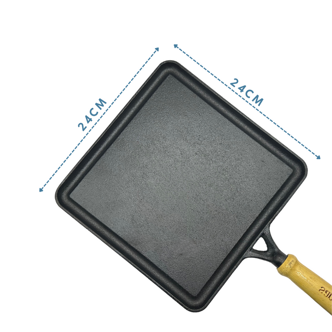 Bifeteira de Ferro Fundido Cabo Madeira Main Image