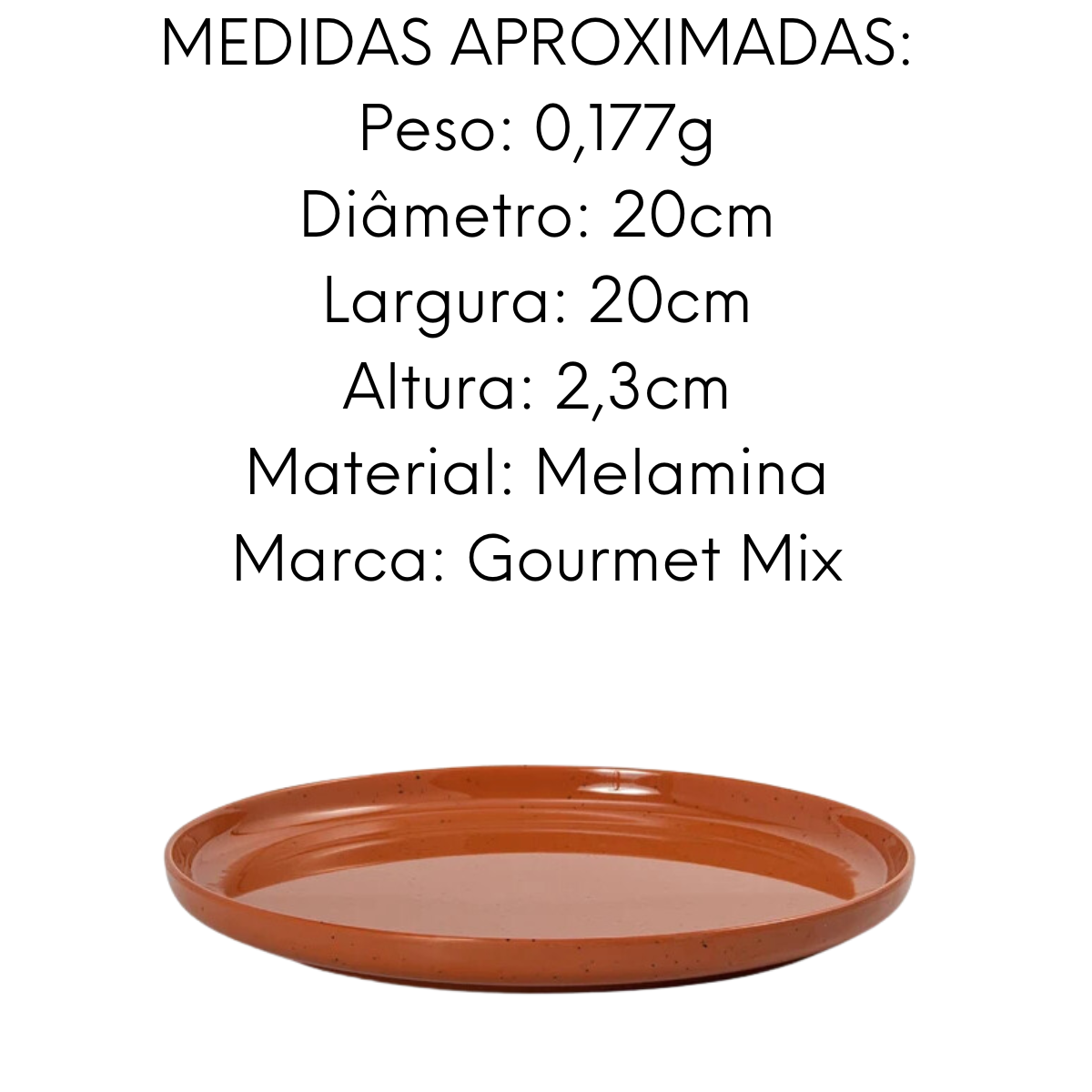 Jogo Jantar 12 Peças Melamina Areia Terracota Gourmet Mix