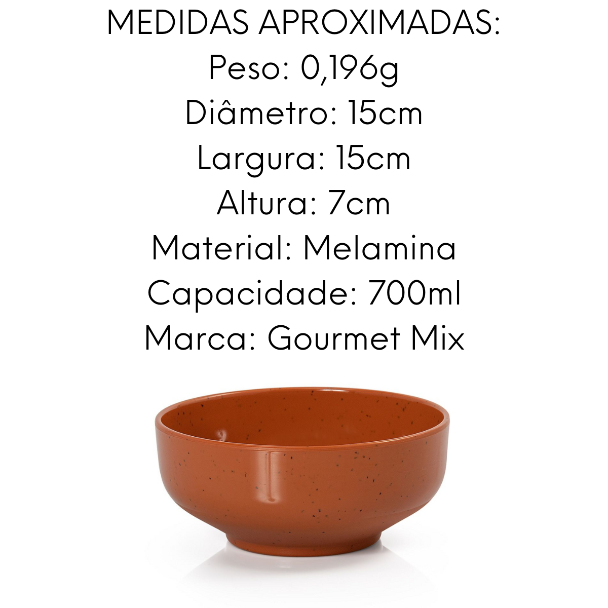 Jogo Jantar 12 Peças Melamina Areia Terracota Gourmet Mix
