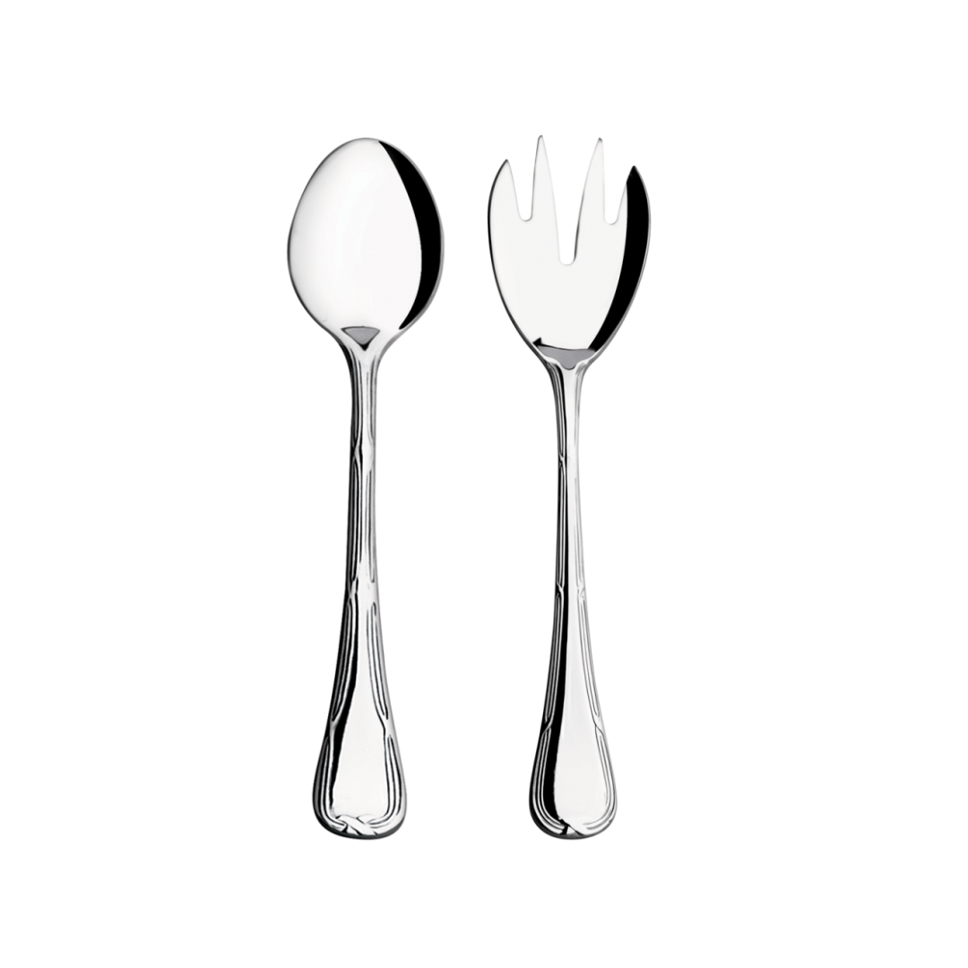 Talher Salada 2 Peças Croise Aço Inox Hercules