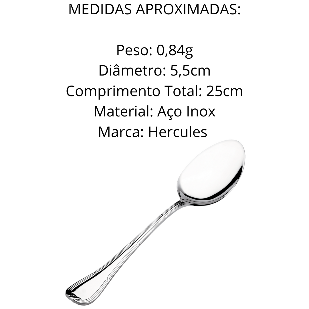 Colher Arroz Croise de Aço Inox Hercules Hercules