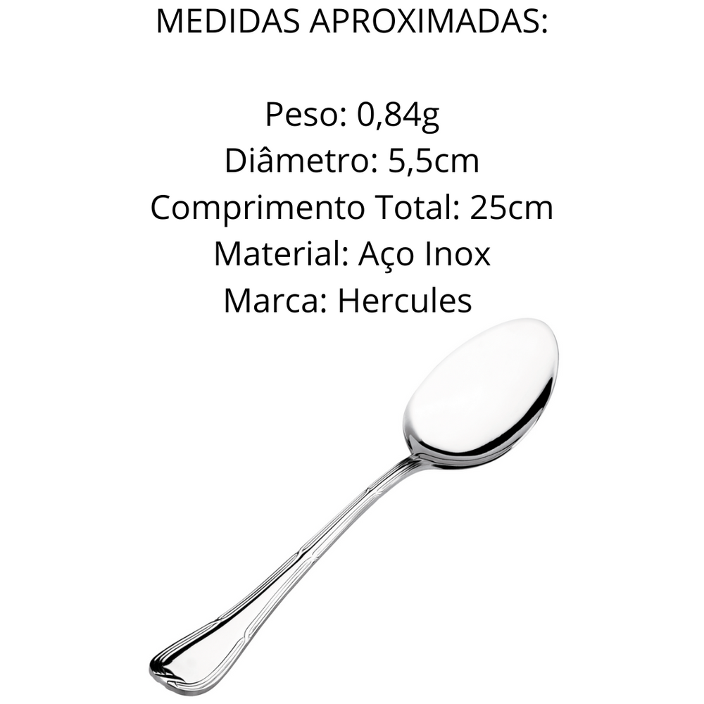 Colher Arroz Croise de Aço Inox Hercules Hercules