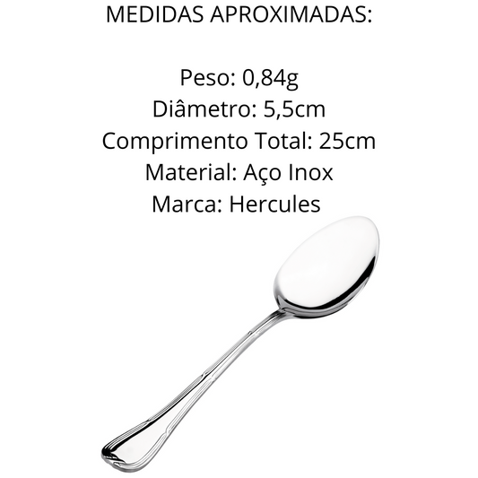 Colher Arroz Croise de Aço Inox Hercules