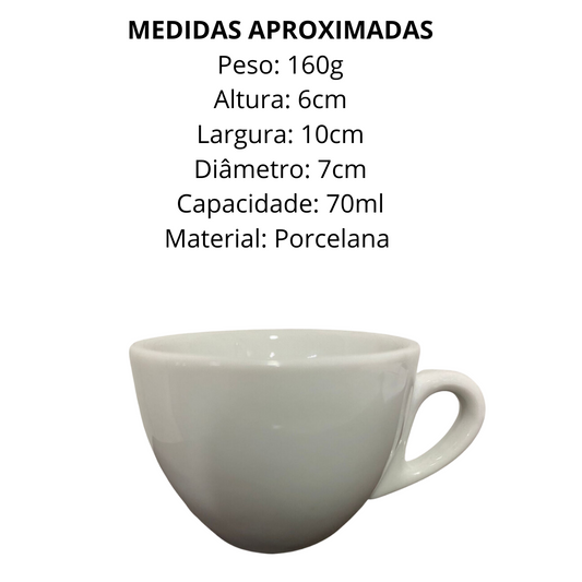 Conjunto 6 Xicara de Café Coquinho Jundiai Sem Pires