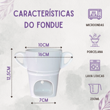 Fondue com Tabua Coração - A Gourmet