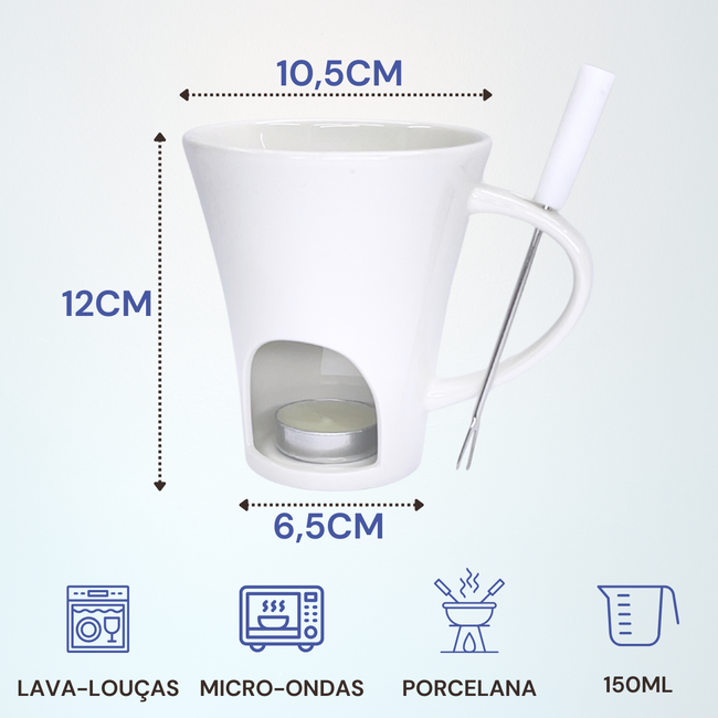 Caneca de Fondue com Garfo e Vela Main Image