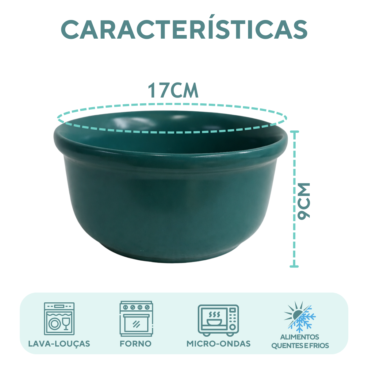 Cumbuca Cerâmica Refrataria Jade