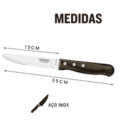 Faca Churrasco Jumbo Tramontina S/Ponta Polywood