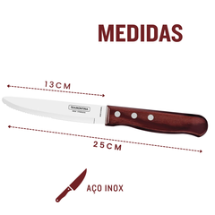 Faca Churrasco Jumbo Tramontina Polywood S/Ponta