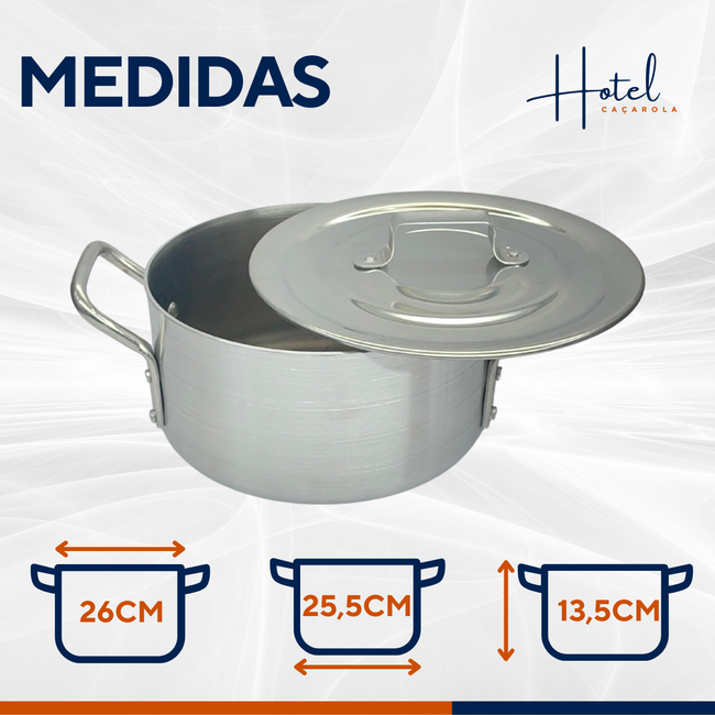 Caçarola Hotel Reta N20 Aluminio Main Image