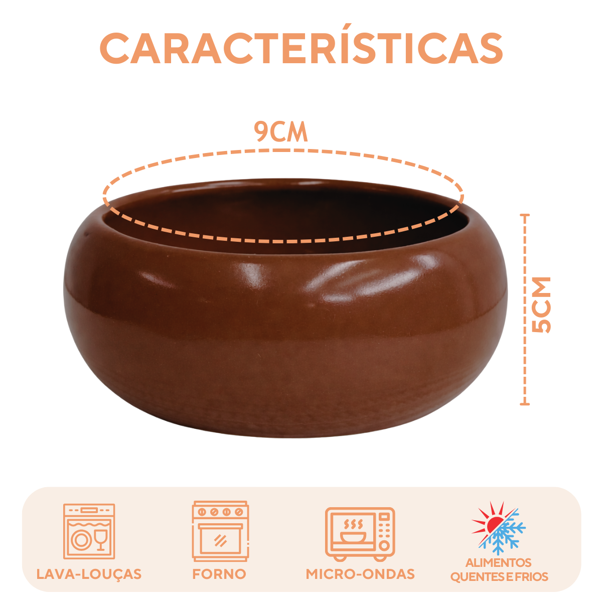 Cumbuca Ceramica Refrataria 250ml